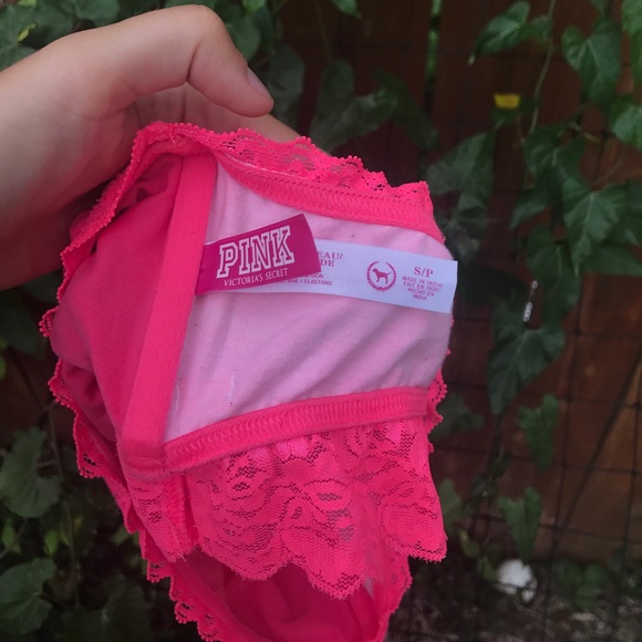 PINK Victoria's Secret Hot pink bandeau size small - Picture 5 of 5